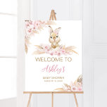 Pink Boho Bunny Baby Shower Welcome Poster<br><div class="desc">Make your event special with this Girl Rabbit Baby Shower with our cute and lovely printable Welcome Sign featuring adorable Pink Pampas Grass Baby Shower theme. Download,  personalise,  and create lasting memories with this perfect touch for your joyous celebration!

BS609</div>