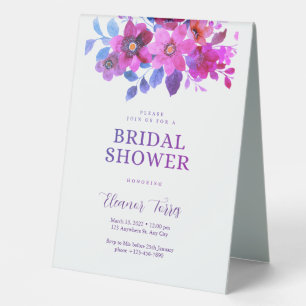 Pink boho floral bridal shower