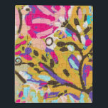 Pink Boho Floral I Jigsaw Puzzle<br><div class="desc">Pink Boho Floral I by Karen Fields</div>