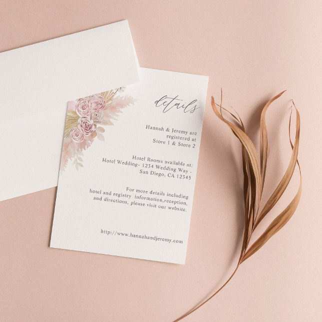 Pink Boho Floral SM Enclosure Card (Creator Uploaded)