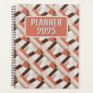 Pink Boho Geometric Abstrac Customizable Planner