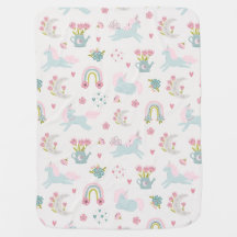  pink Boho pattern girls custom Blanket