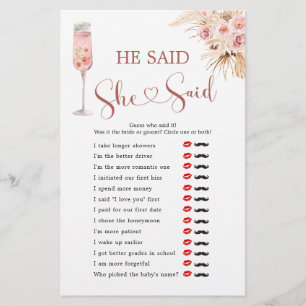 Pink Boho Petals and Prosecco He Said She Said