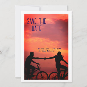 pink boho save the date QR add website name phot Invitation