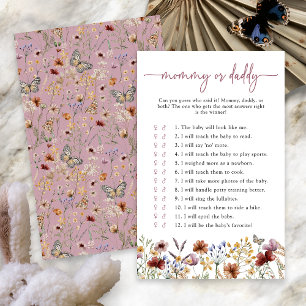 Pink Boho Wildflower Baby Shower Game