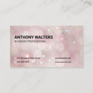 Pink Bokeh Business Card