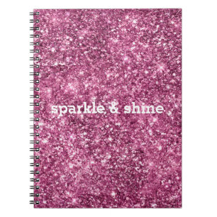 Pink Bokeh Glitter Notebook