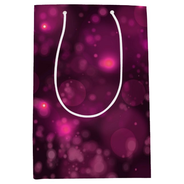 Pink Bokeh  Medium Gift Bag (Front)