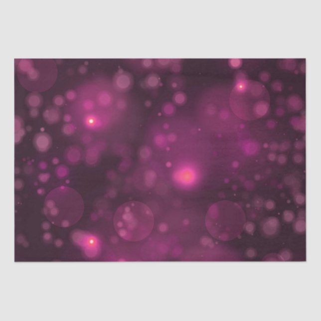 Pink Bokeh  Tissue Paper (Front)