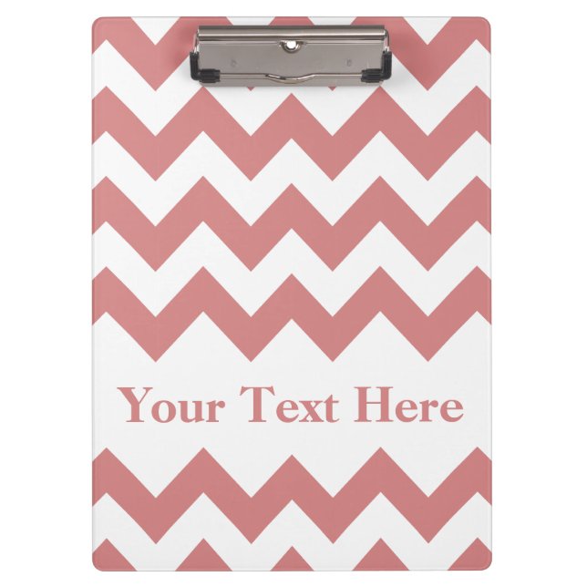 Pink Bold Chevron with customisable text Clipboard (Front)