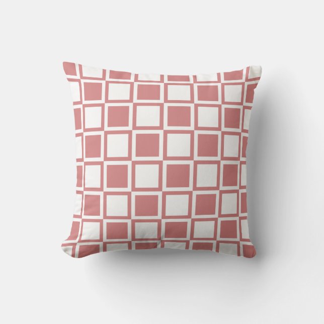 Pink Bold Mod Squares Cushion (Front)