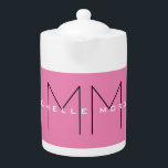 Pink Bold Monogram Modern Minimalist Name Initials<br><div class="desc">Trendy Modern Customise Professional Simple Design. You Can Easily Edit Details on the Product.</div>