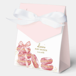 Pink Bonjour Bébé French Macarons Baby Shower  Favour Box