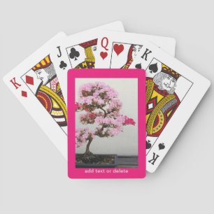 Pink Bonsai Tree Playing Cards