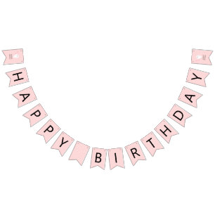 Pink Boo Happy Birthday Party Decor  Bunting