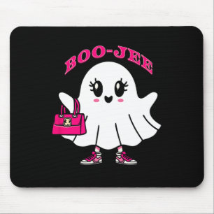 Pink Boo-jee Funny Ghost Halloween Mouse Mat