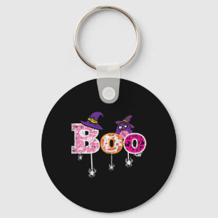 Pink Boo Spider Owl Scary Halloween Costume Women Key Ring