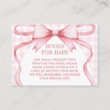 Pink Book Request Plaid Bow Watercolor