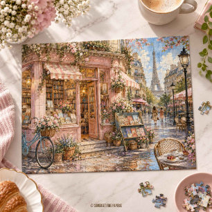 Pink Book Shop in Paris Jigsaw Puzzle
