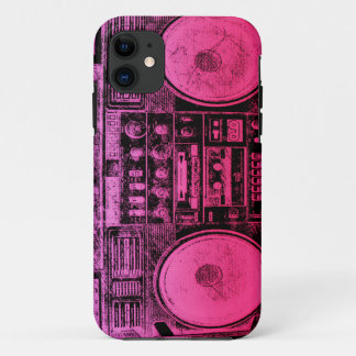 Pink boombox iPhone 11 case