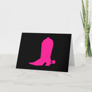 Pink Boot for Cowgirl Card
