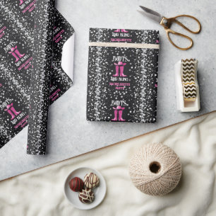 Pink Boots and Bling Bachelorette Party Wrapping Paper