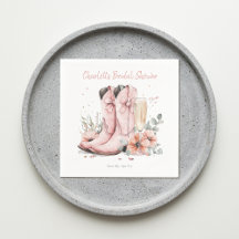 Pink Boots & Bubbly Champagne Glass Bridal Shower 