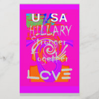 Pink Bordered Hillary Inspiration Art Print