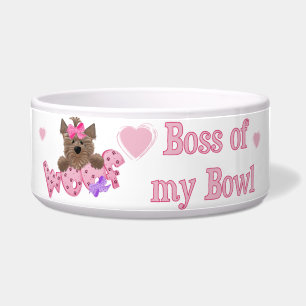 Pink Boss of My Bowl Dog Dish