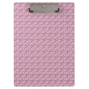 Pink Botanical Vine Pattern Floral Nature Design Clipboard