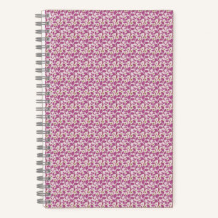 Pink Botanical Vine Pattern Floral Nature Design Notebook