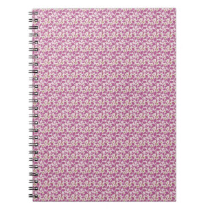 Pink Botanical Vine Pattern Floral Nature Design Notebook