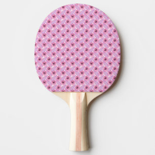 Pink Botanical watercolor Floral Nature Design B Ping Pong Paddle