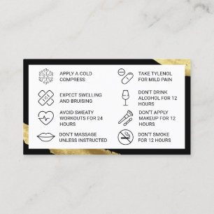 Pink Botox Aftercare Card