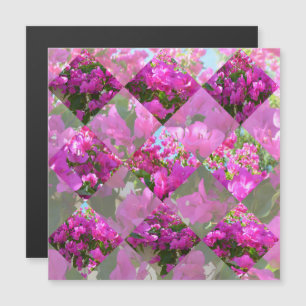 Pink Bougainvillea Flowers Diamond Cut Design,
