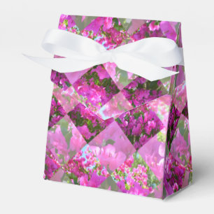 Pink Bougainvillea Flowers Diamond Cut Design, Favour Box