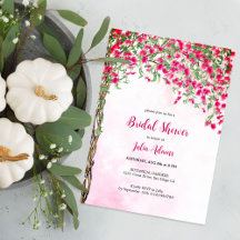Pink Bougainvillea Tropical Forest Bridal Shower