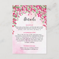 Pink Bougainvillea Tropical Forest Wedding Shower