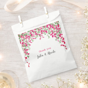 Pink Bougainvillea Tropical Forest Wedding Shower Favour Bags