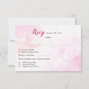 Pink Bougainvillea Tropical Forest Wedding Shower RSVP Card