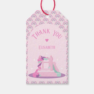 Pink Bounce House Castle Birthday  Gift Tags