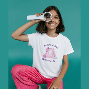 Pink Bounce House Castle Birthday T-Shirt