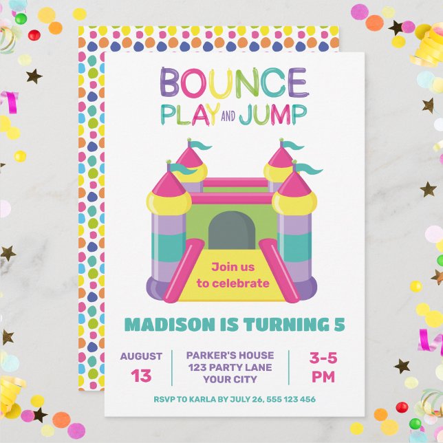 PINK BOUNCE PLAY AND JUMP INVITATION (Creator Uploaded)