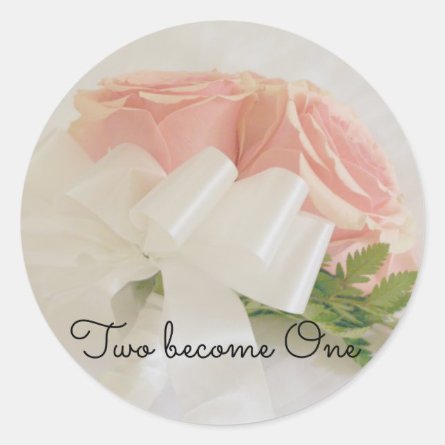 Pink Bouquet Classic Round Sticker (Front)