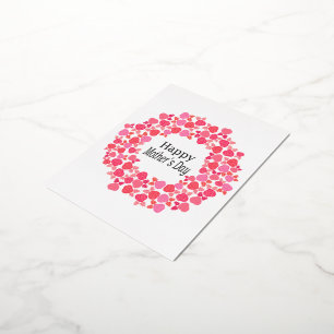 Pink Bouquet mother's day Foil Holiday Postcard