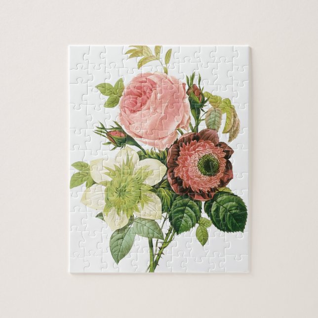 Pink Bouquet Vintage Jigsaw Puzzle (Vertical)
