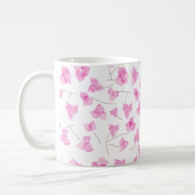 Pink Bourgenvilla Mug (Left)