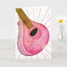 Pink Bouzouki Musical Instrument Art