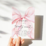 Pink Bow 21st Birthday Party Invitation<br><div class="desc">Celebrate in Style with Our Elegant Pink Bow 21st Birthday Invitation.</div>