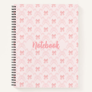 Pink Bow Aesthetic Notebook – Cute & Feminine Jour